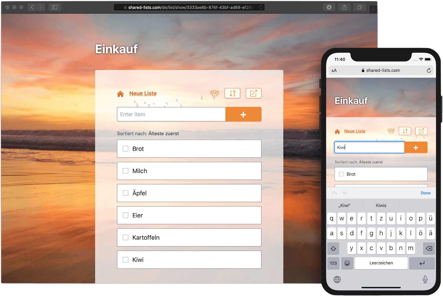 Füge Deine Punkte hinzu